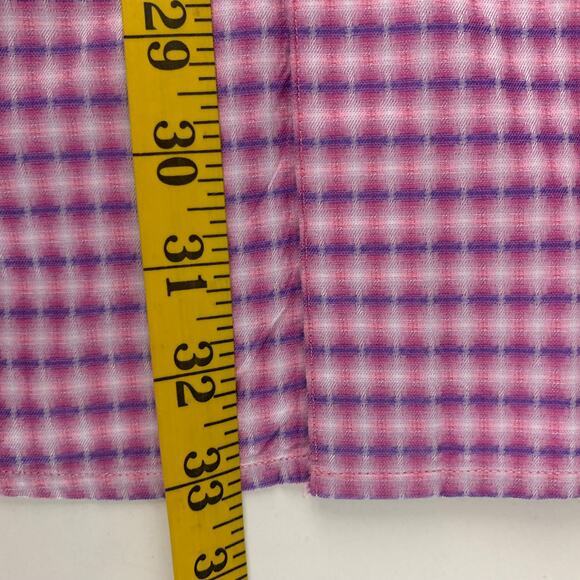 ROBERT GRAHAM Shirt 1X Conlan Classic Fit Contrast Cuffs Point Collar Curved Hem - Picture 9 of 9